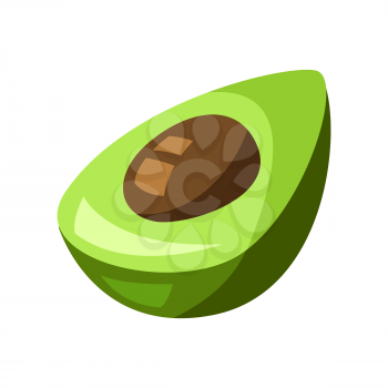 Illustration of stylized avocado. Vegetable icon. Food product.