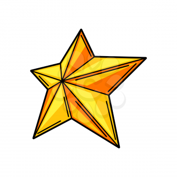 Illustration of star. Gaming creative illustration. Trendy symbol in modern cartoon style.
