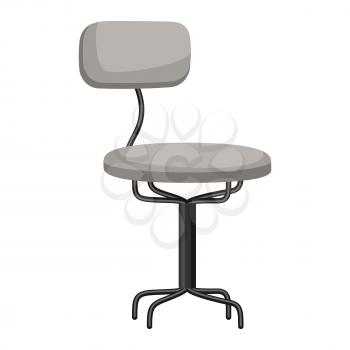 Illustration of chair. Interior object and home design creation. Furniture and house decor industry.