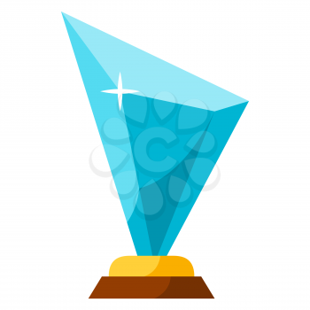 Illustration of prize. Award or trophy for sports or corporate competitions.