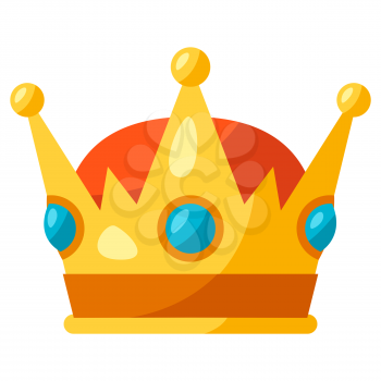 Illustration of gold crown. Award or trophy for sports or corporate competitions.
