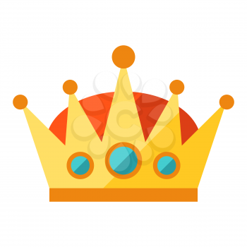 Illustration of gold crown. Award or trophy for sports or corporate competitions.