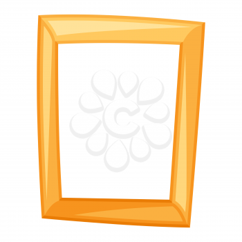 Stylized illustration of picture frame. Image for design and decoration. Object or icon in abstract style.