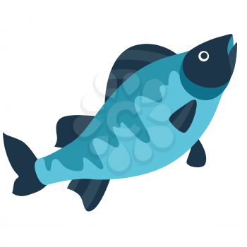 Stylized illustration of fish. Image for design and decoration. Object or icon in abstract style.