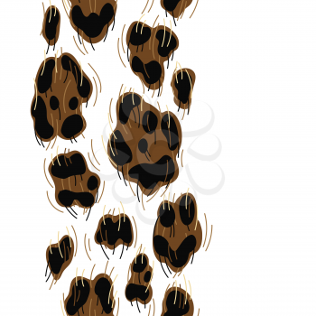 Seamless pattern with decorative leopard print. Animal trendy stylized ornament, fur texture.