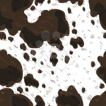 Seamless pattern with decorative cow print. Animal trendy stylized ornament, fur texture.