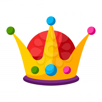 Mardi Gras carnival crown. Illustration for traditional holiday or festival.