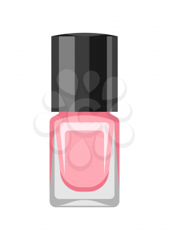 Illustration of nail polish. Make up item. Beauty and fashion abstract image.