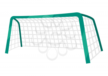 Icon of soccer goal. Stylized sport equipment illustration. For training and competition design.