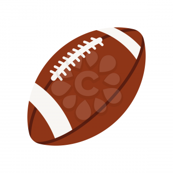 Icon of rugby ball. Stylized sport equipment illustration. For training and competition design.