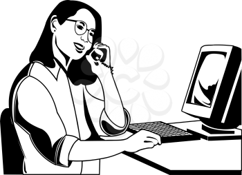 Receptionist Clipart