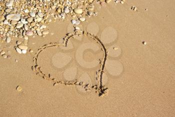 Heart on the beach. Conceptual design. 