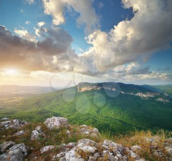 Mountain landscape. Composition of nature.