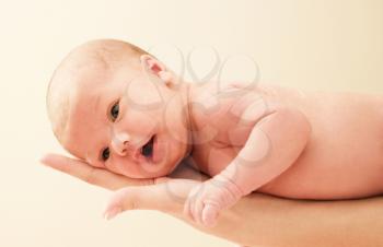 Adorable baby newborn, close-up portrait