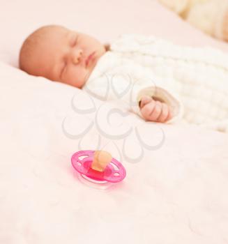 Adorable baby newborn, close-up portrait
