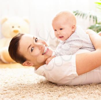 Cute mother and daughter