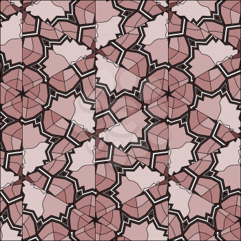 Village floral folk pattern of interwoven flowers and leaves. Vintage ethnic patterns. Purple and lilac.