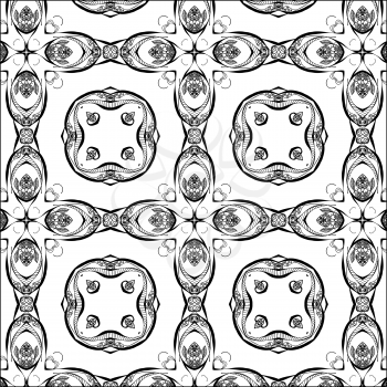 Primitive simple grey retro seamless pattern with lines and circles