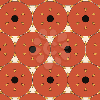 Children abstract ethnic pattern with bright oranges objects