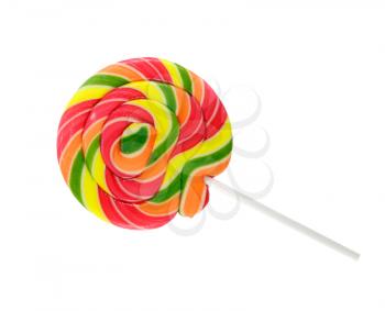 Bright round lollipop. Isolated on white background