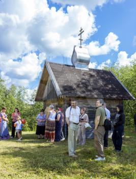Opening memorial board hero in 1812 in the village A.Filisovu Kurowo, Russia.