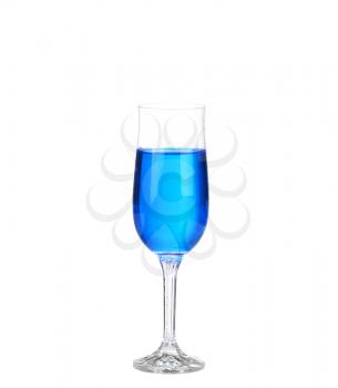 Blue Cocktail Drink on a white background