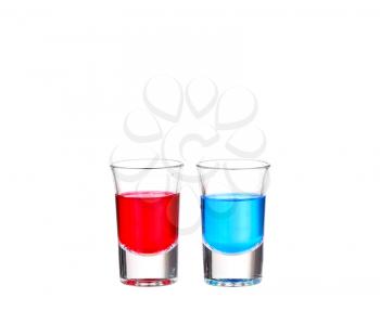 two cocktails on a white background
