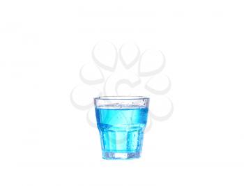 blue cocktail on white