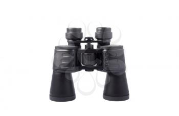 large black binoculars isolated on white