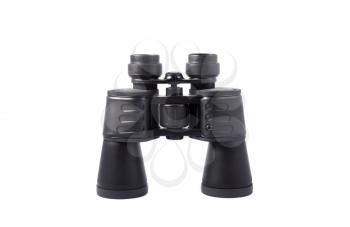 large black binoculars isolated on white