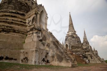 Old Beautiful Thai Temple wat Mahathat, Ayutthaya Historical Park, Ayutthaya, Thailand