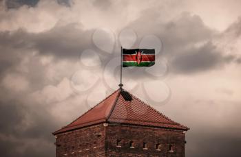 Flag with original proportions. Flag of the Kenya