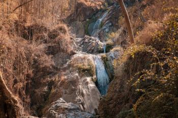 deep forest waterfall at Lan sang national park, Tak, Thailand. Tak Province Drought Season