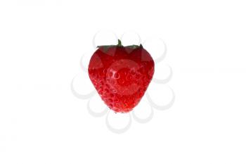 fresh juicy strawberries isolated on white background. idea and concept of healthy nutrition, oranic products