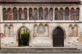Entrance to gardens of St Emmeram Abbey or Basilica in Regensburg, Bavaria, Germany