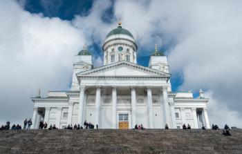 HELSINKI, FINLAND - SEPTEMBER 11:  Cathedral building on September 11, 2017 in Helsinki, Finland. The church was built in 1852.