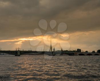 Peter and Paul Fortress on Neva River in St Petersburg, Russia