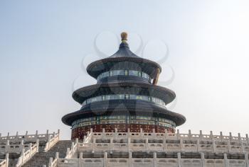 Dome and steps around Temple of Heaven in Beijing, China