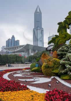 Floral display to celebrate Golden Week by Shanghai Museum of Chinese Art