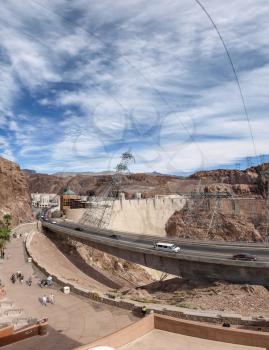 Nevada, USA - June 18, 2015: View of the Hoover Dam in Nevada, USA