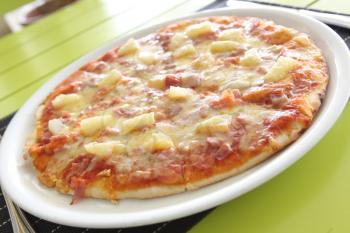 Tasty pizza. Restaurant menu. Dishes which give at restaurants