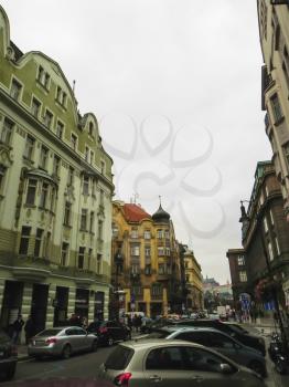 Prague, Czech Republic - August 23, 2016: Attractions of city Prague. Statues and monuments. Historical Buildings