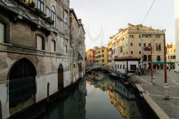 Venice, Italy - May 29, 2016: Venice in Italy, the architecture of the city, Venice is a popular tourist destination of Europe.