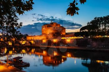 Rome, Italy - June 11, 2012: The eternal city of Rome, Roman streets and buildings, modern and ancient architecture of Rome.