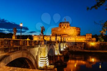 Rome, Italy - June 11, 2012: The eternal city of Rome, Roman streets and buildings, modern and ancient architecture of Rome.