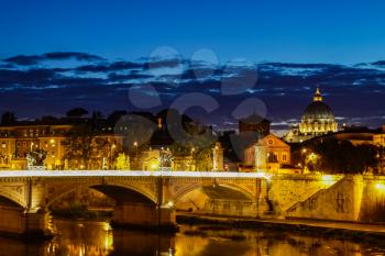 Rome, Italy - June 11, 2012: The eternal city of Rome, Roman streets and buildings, modern and ancient architecture of Rome.