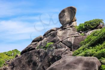 The rocks and hills near Phuket. Beaches of Thailand