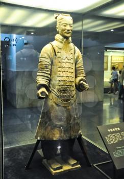 XIAN, CHINA - October 29, 2017: The rookie of the terracotta army. Terracotta Army