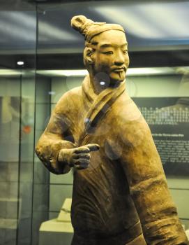 XIAN, CHINA - October 29, 2017: Archer of the terracotta army Terracotta Army