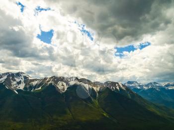 Mountains and forests in Canada. The pristine nature of the Canadian landscape.